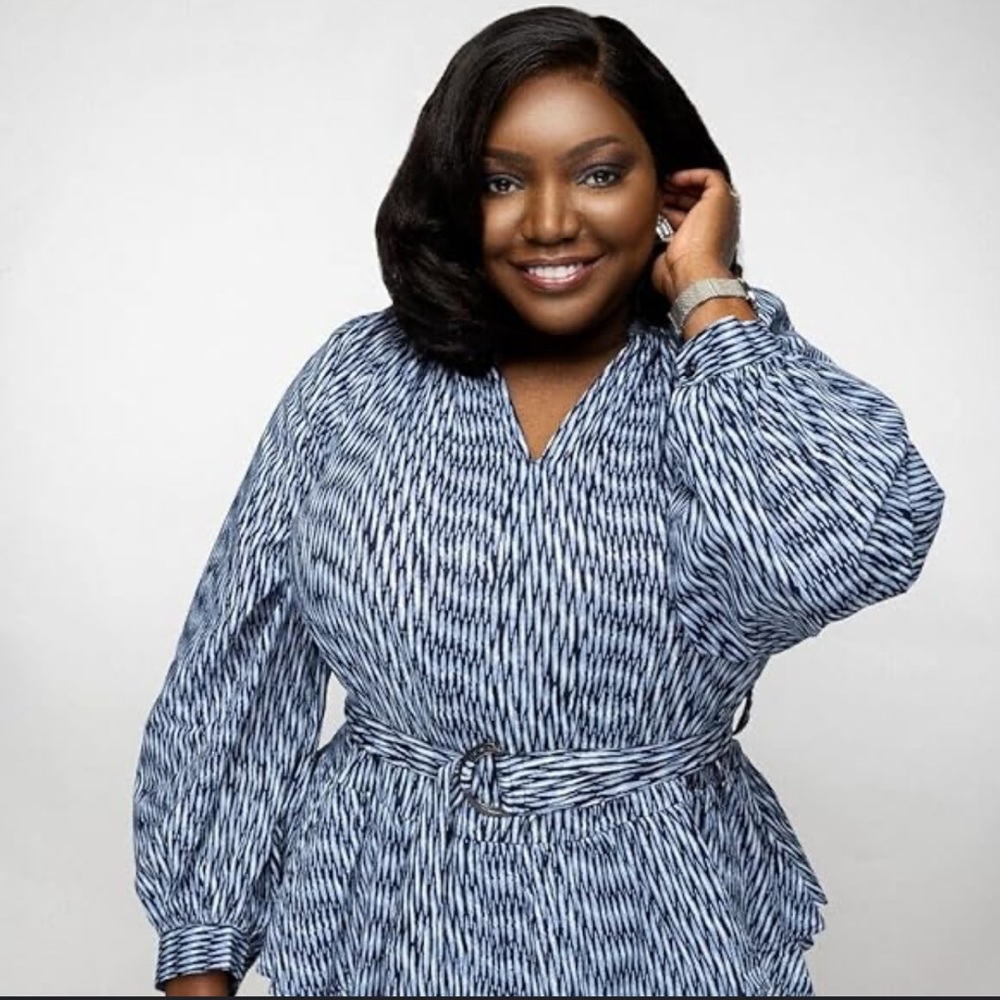 Banana Republic printed belted blouse